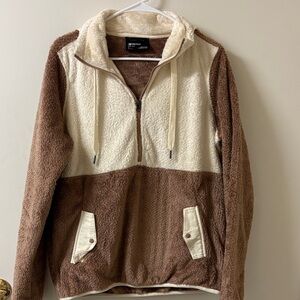 Marmot Brown and Cream Fleece Pullover